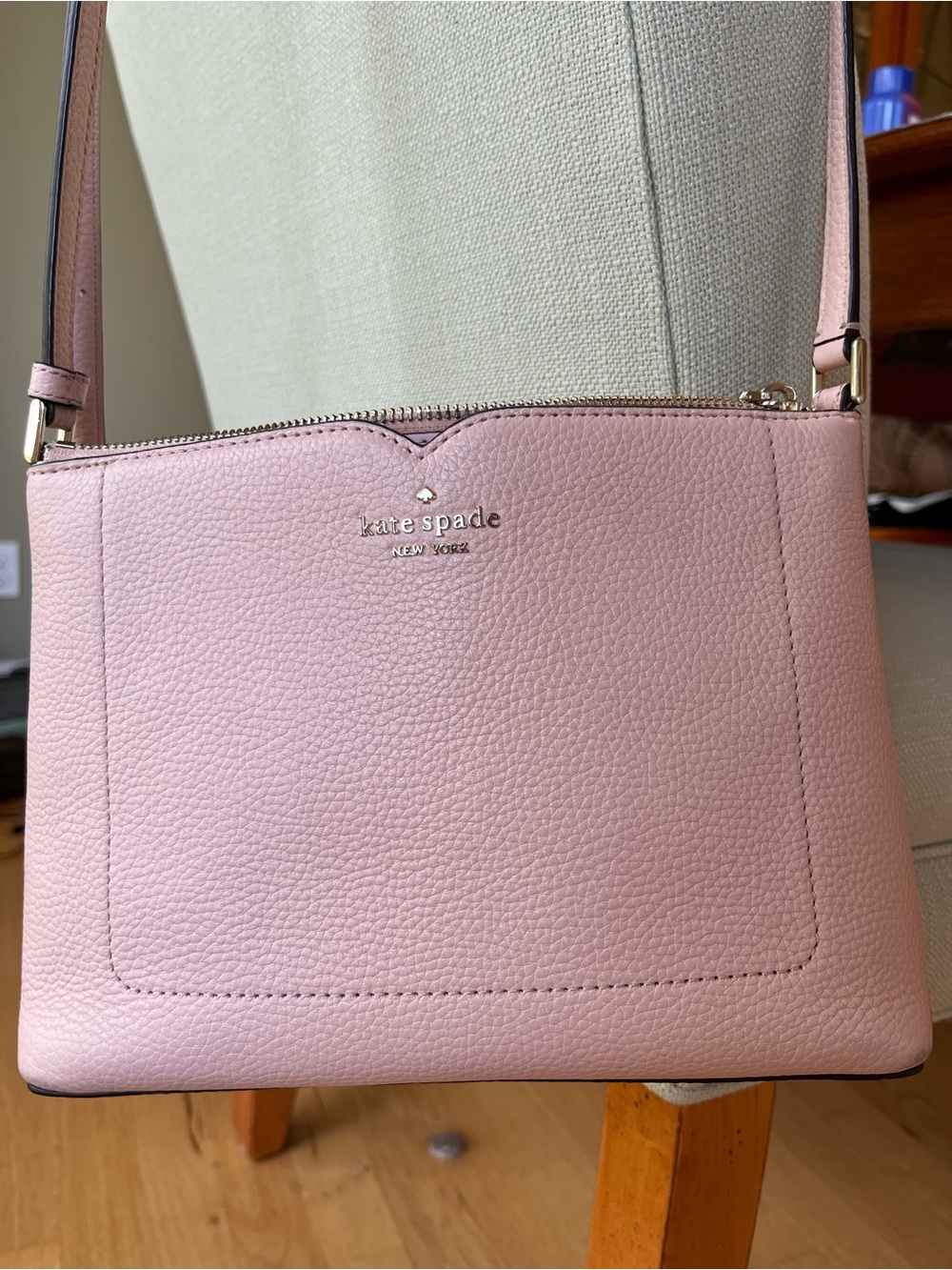 kate spade Pebbled Blush Pink Leather Crossbody